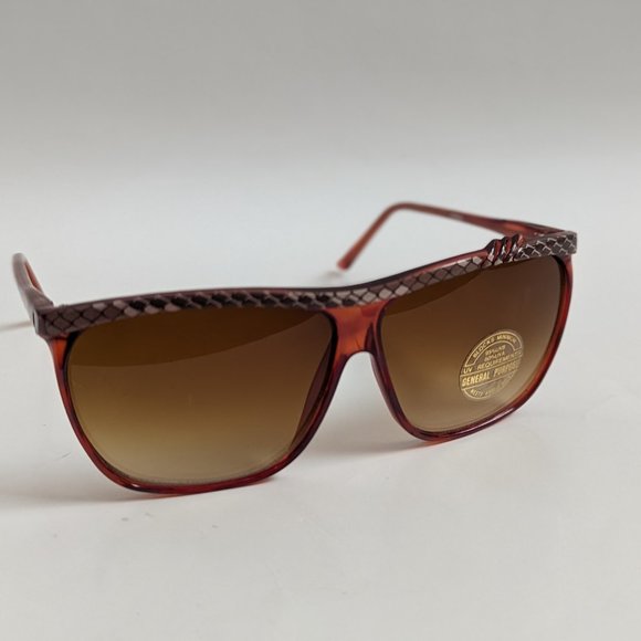 NWT Vintage 80's Plastic Lady Fashion Sunglasses (Tortoise/Brown) - Picture 4 of 6